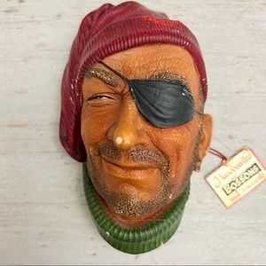 Bossons Handpainted Vintage Wall Chalkware Ornament Smuggler Pirate